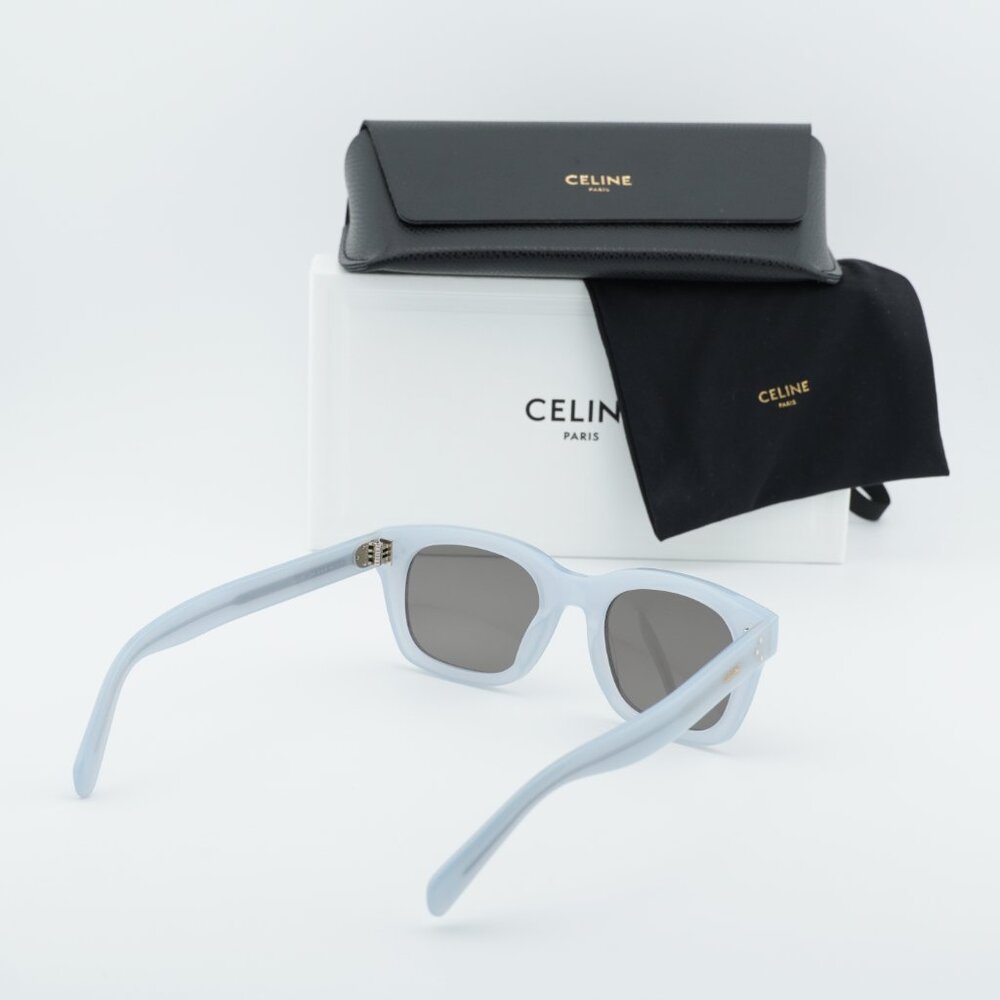 Celine CL40232I 20A Rectangle Sunglasses - Glossy Grey/Grey - Picture 4 of 10